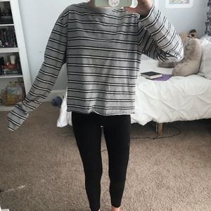 Cropped striped shirt